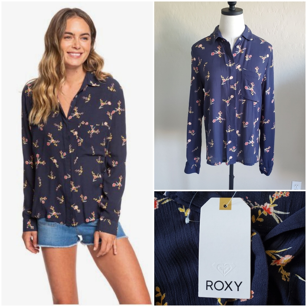 Roxy Long‎ Sleeve Shirt XS NEW